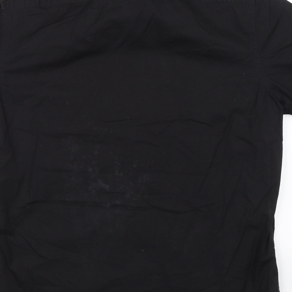 Mexx Mens Black Button-Up Size M