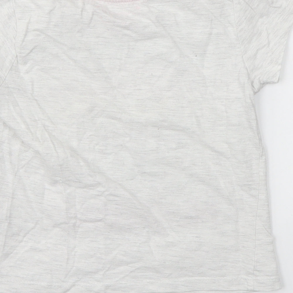 Primark Girls Grey Basic T-Shirt Size 4-5 Years