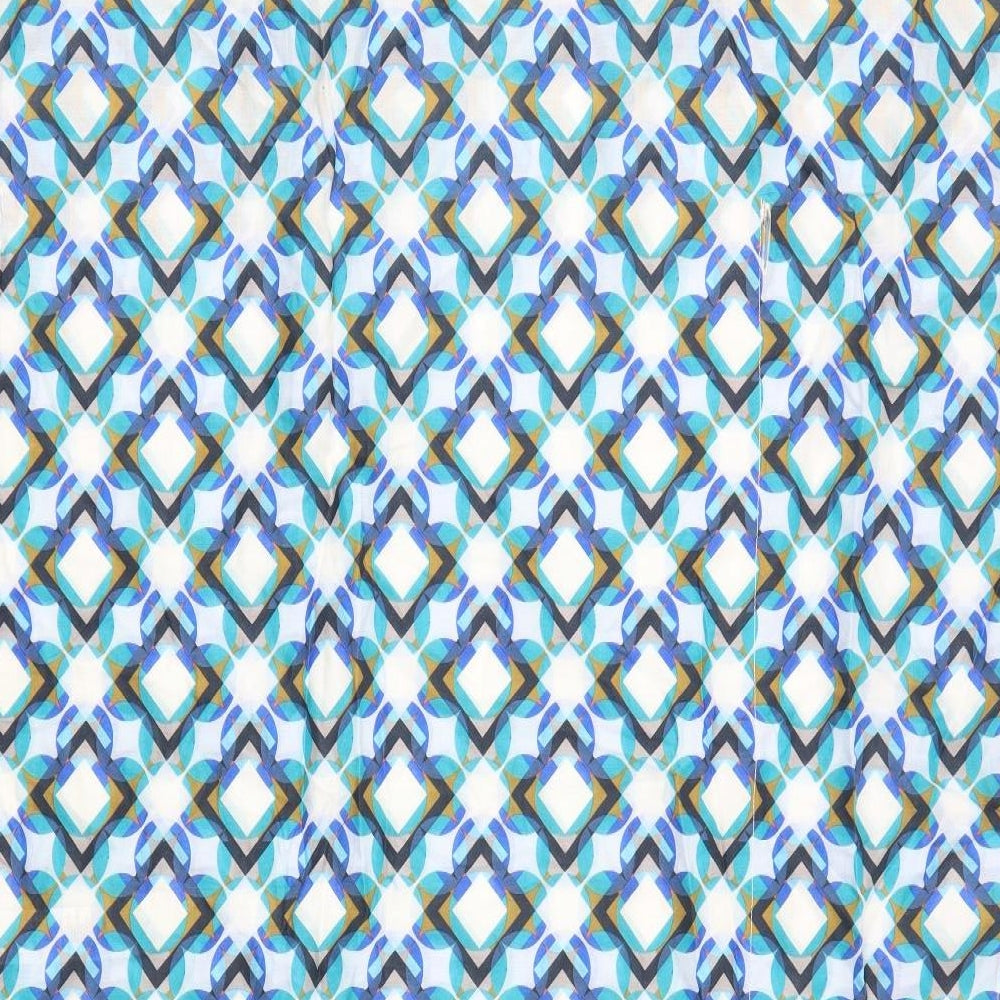 NEXT Womens Blue Argyle/Diamond Fit & Flare Size S