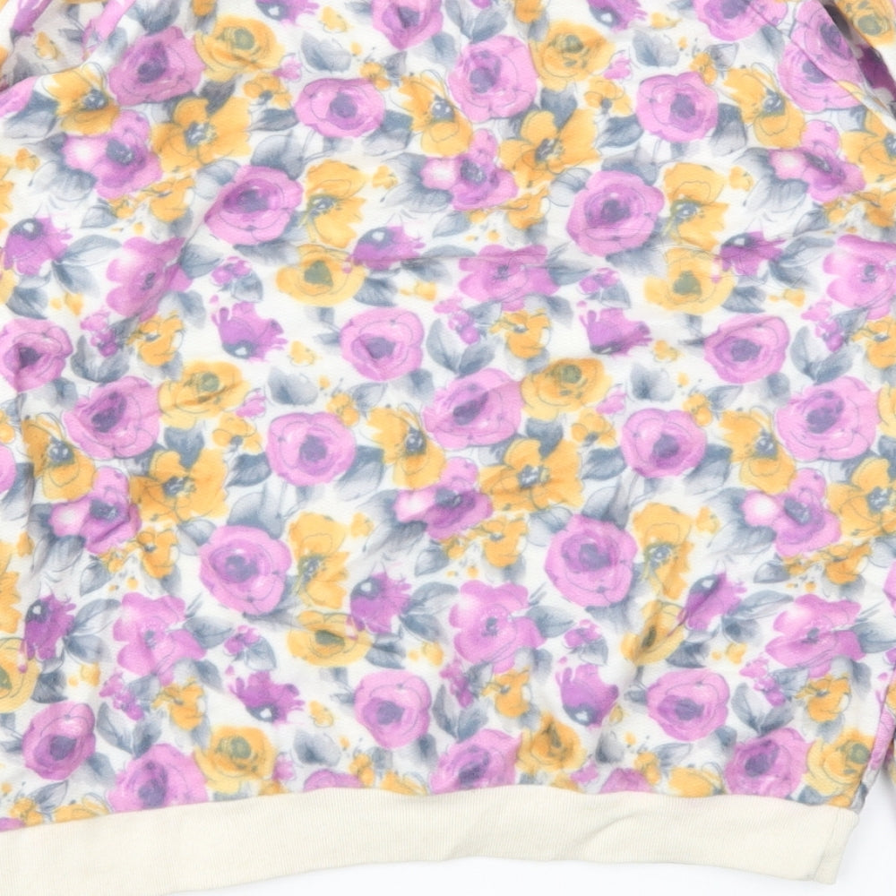 Preworn Womens Pink Floral Pullover Jumper Size M