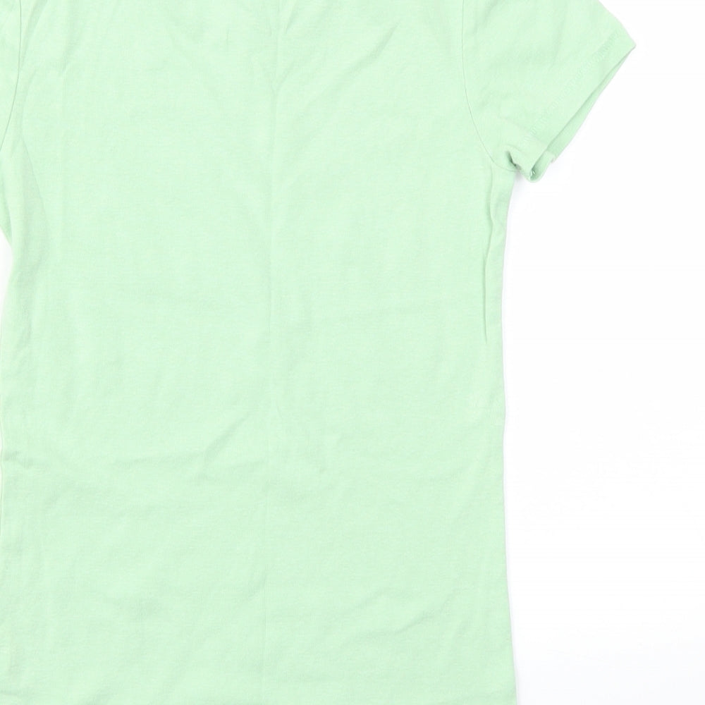TU Womens Green Basic T-Shirt Size 8