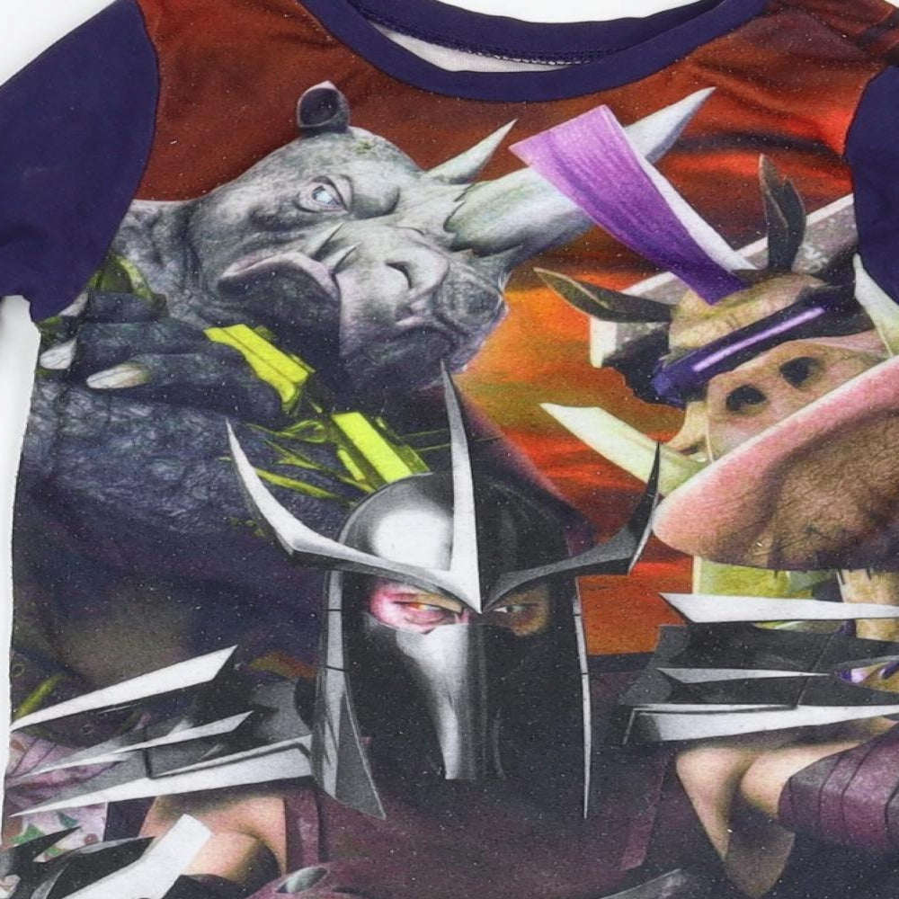 George Boys Black Basic T-Shirt Size 3-4 Years - Ninja Turtle