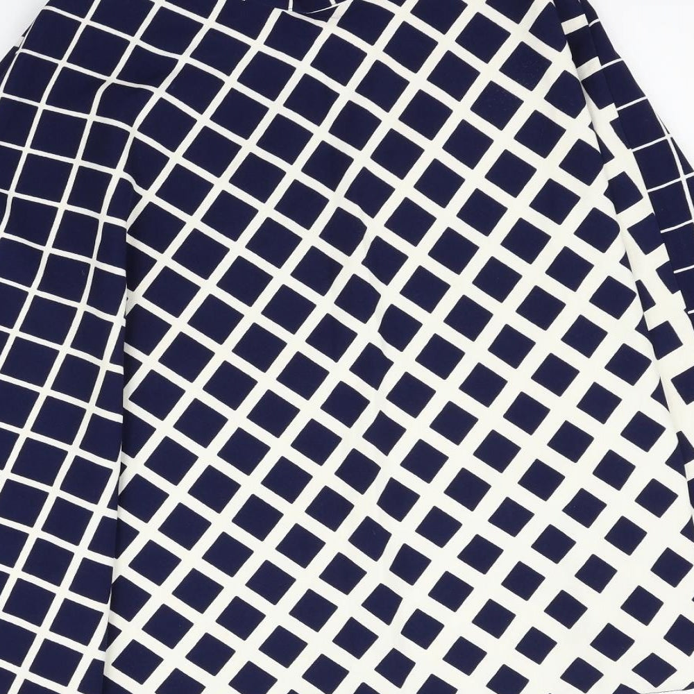 ch mu Womens Blue Geometric Flare Skirt Size 6