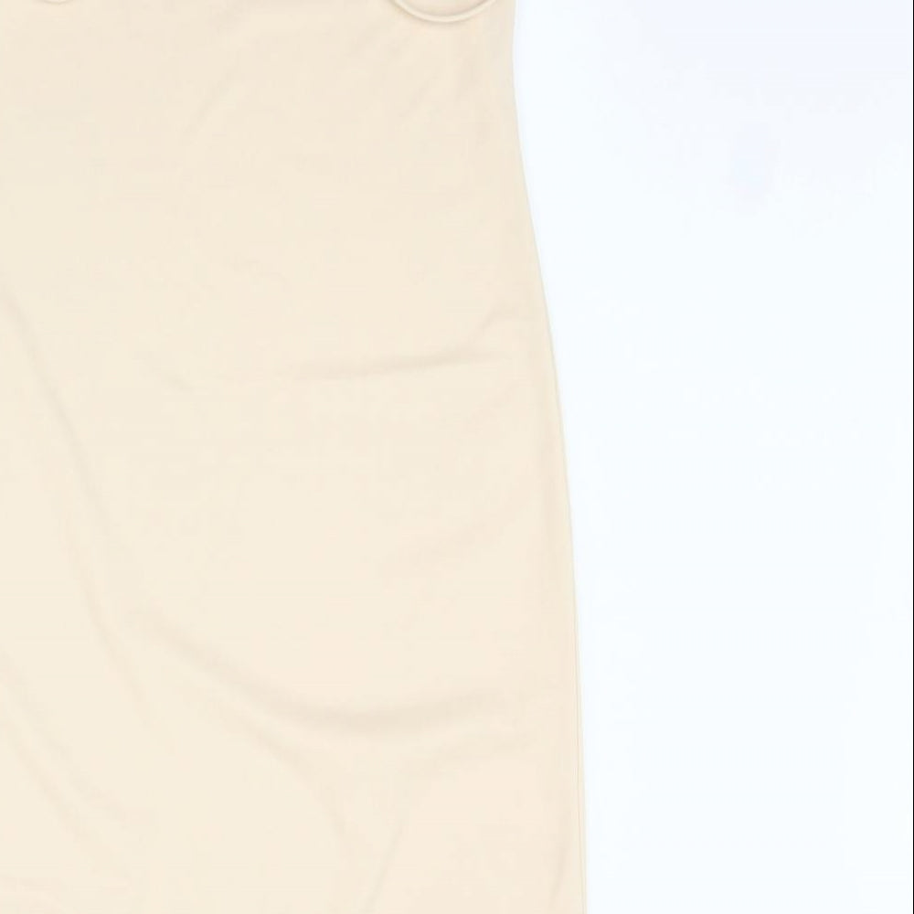 Atmosphere Womens Beige A-Line Size 10