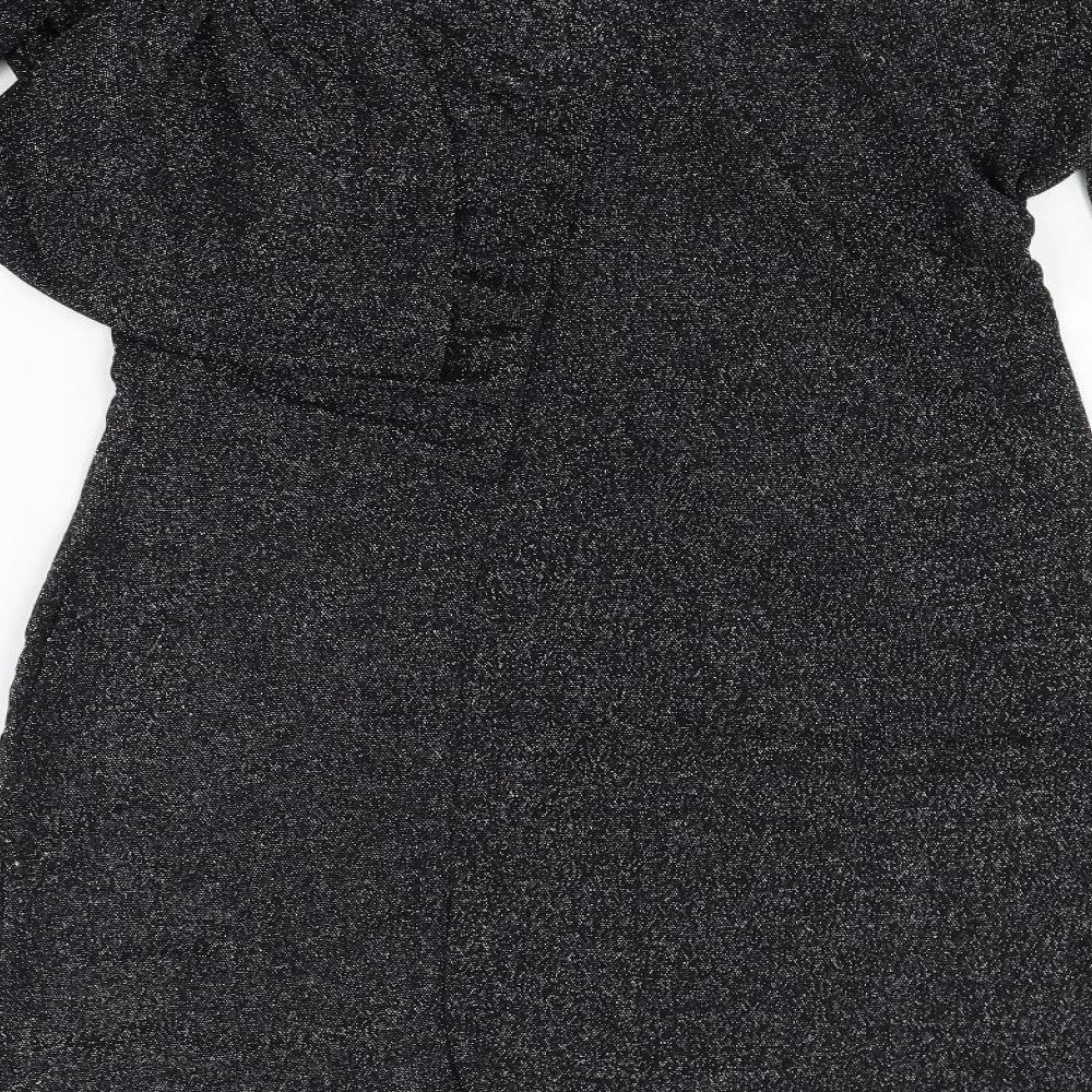 Jasmine Womens Black A-Line Size L
