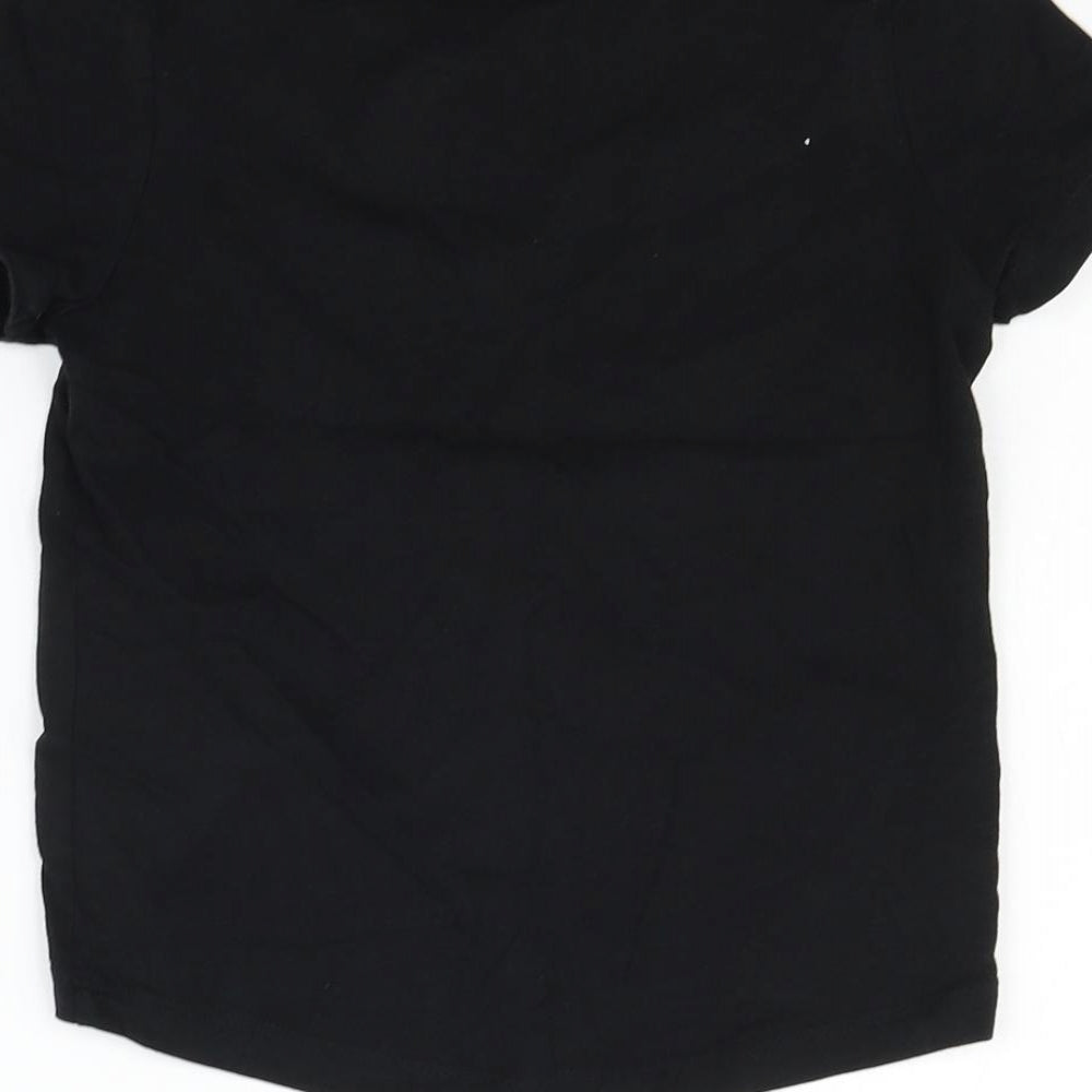 Nutmeg Girls Black Basic T-Shirt Size 6-7 Years