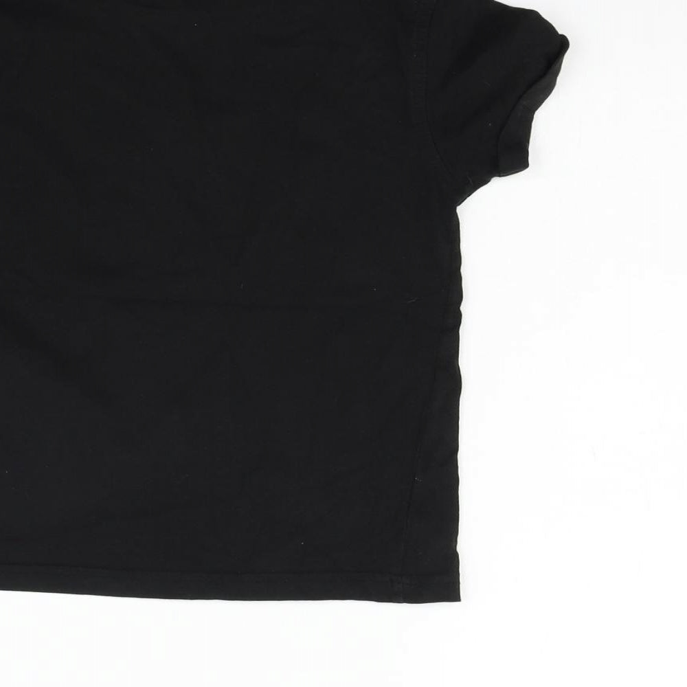 George Girls Black Basic T-Shirt Size 6-7 Years