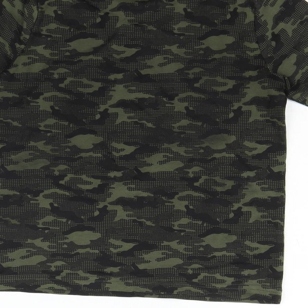 F&F Girls Green Geometric Basic T-Shirt Size 5-6 Years