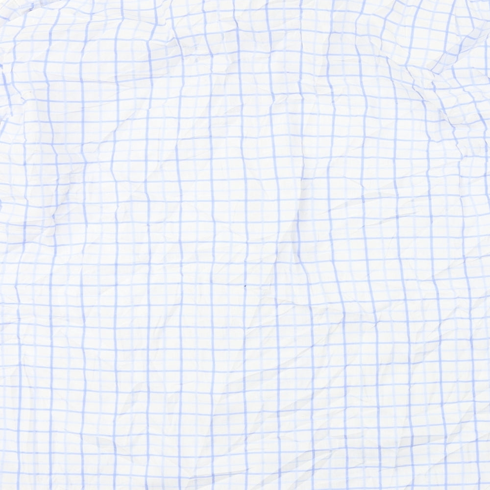 Linea Mens Blue Check Button-Up Size 16