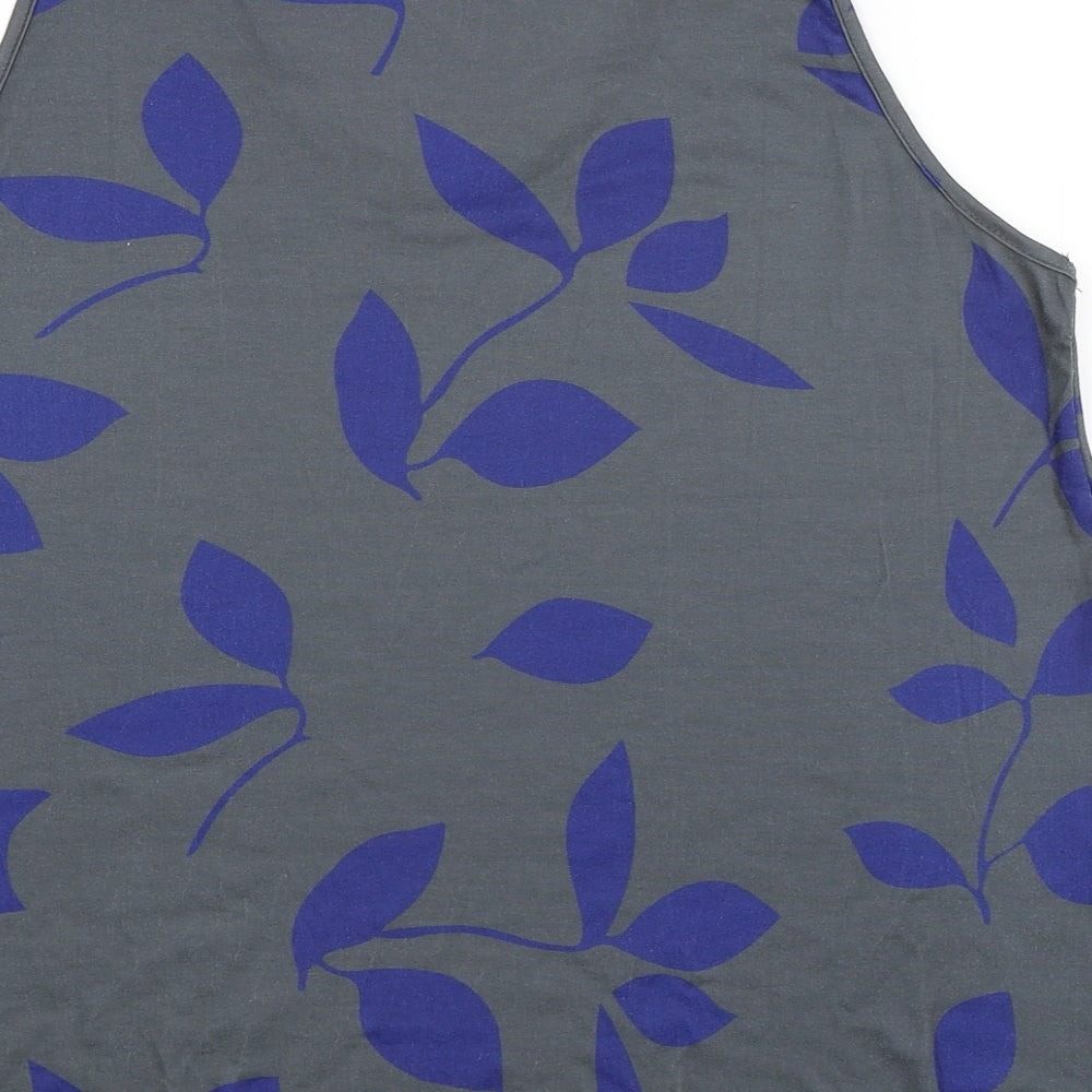 Preworn Womens Grey Floral Basic Tank Size M