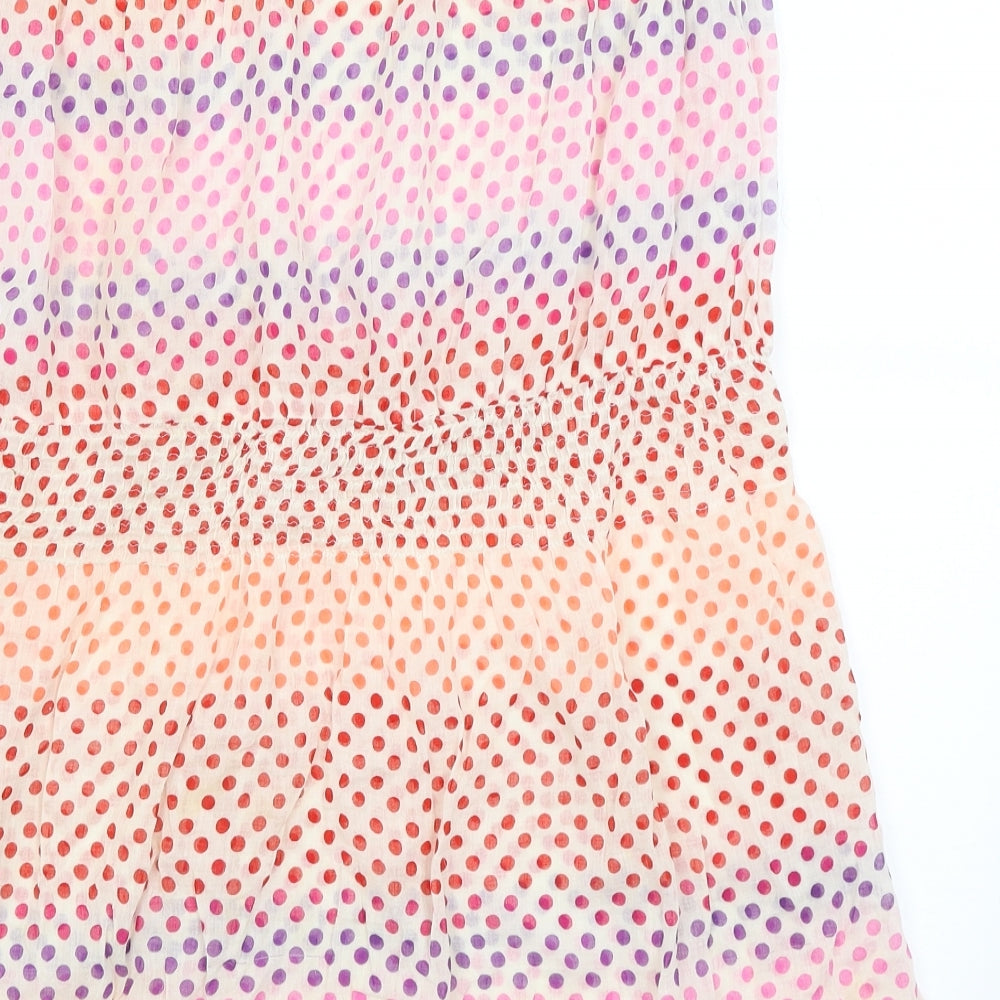Topshop Womens Ivory Polka Dot Bodycon Size M