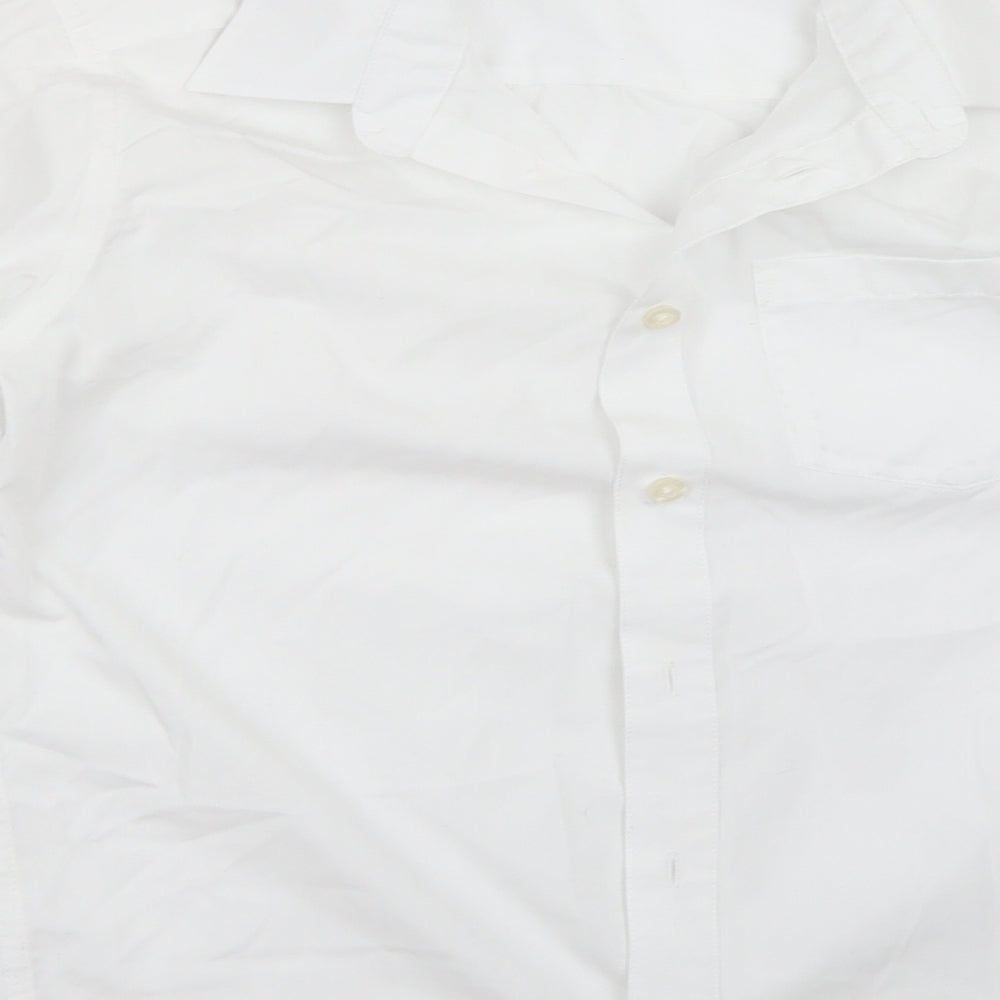 TU Girls White Basic Button-Up Size 10 Years