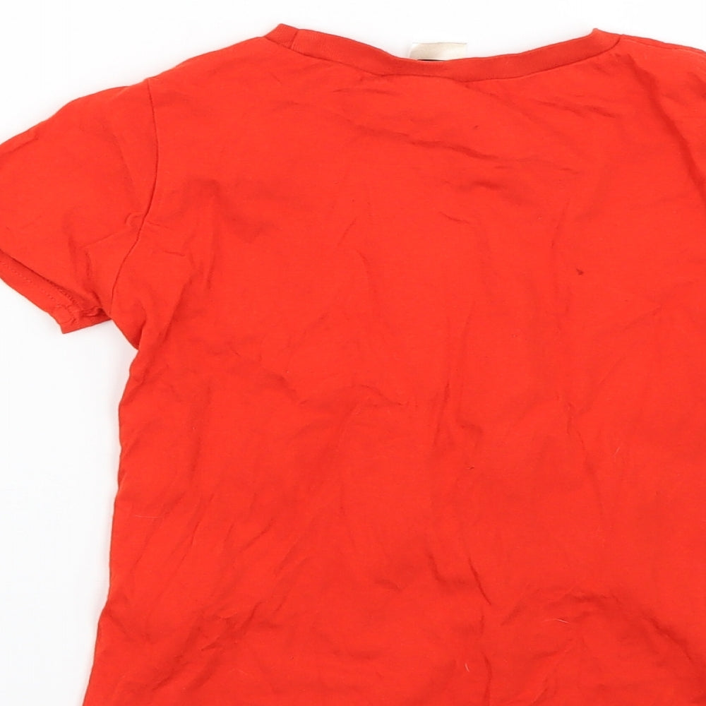 DECATHLON Boys Orange Basic T-Shirt Size 5 Years
