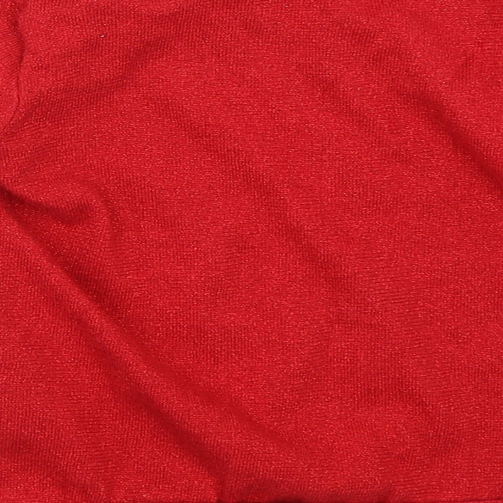 H&M Girls Red Pullover Jumper Size 5-6 Years