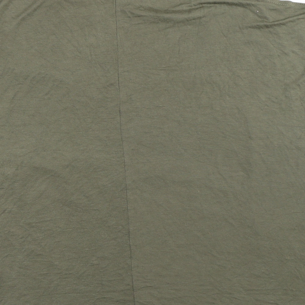 Select Womens Green Basic T-Shirt Size 10 - cold shoulder