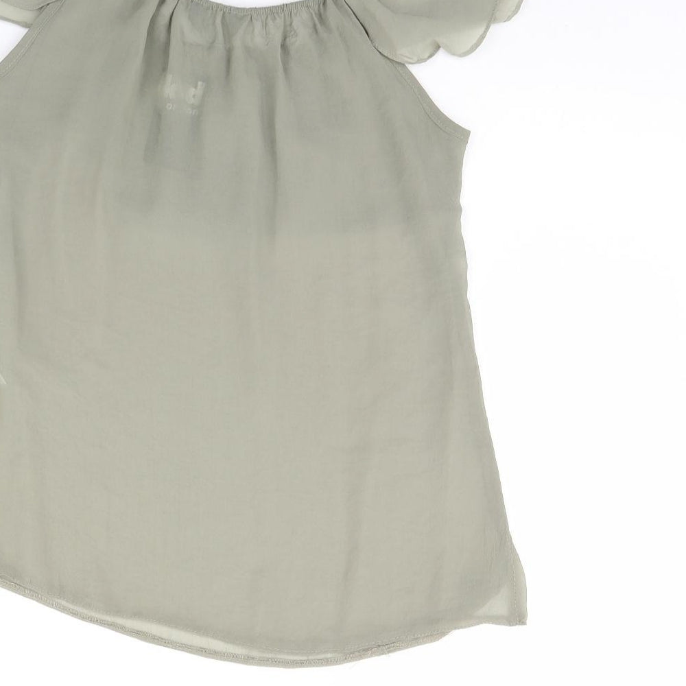 K&D Womens Green Basic Blouse Size 10