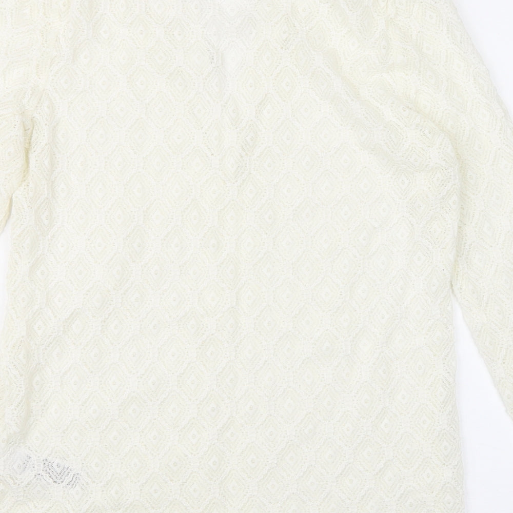 Per Una Womens Ivory Lace Basic Blouse Size 10