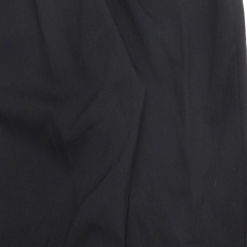 Cotton Works Womens Black Trousers Size 18 L27 in