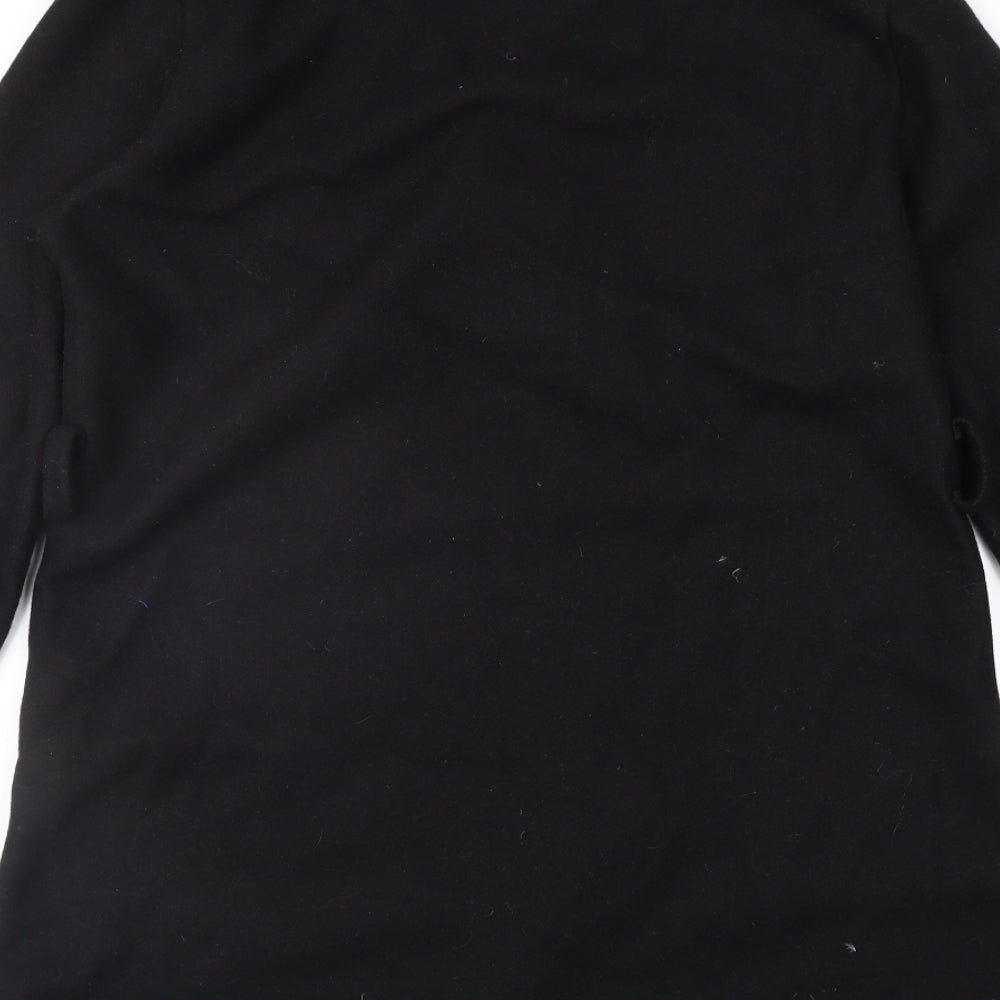 Quiz Womens Black Overcoat Coat Size S