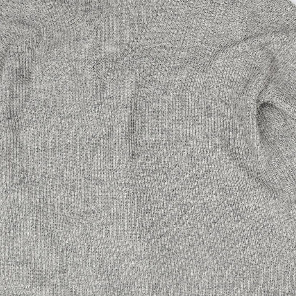 Noisy may Womens Grey Knit Cardigan Jumper Size L