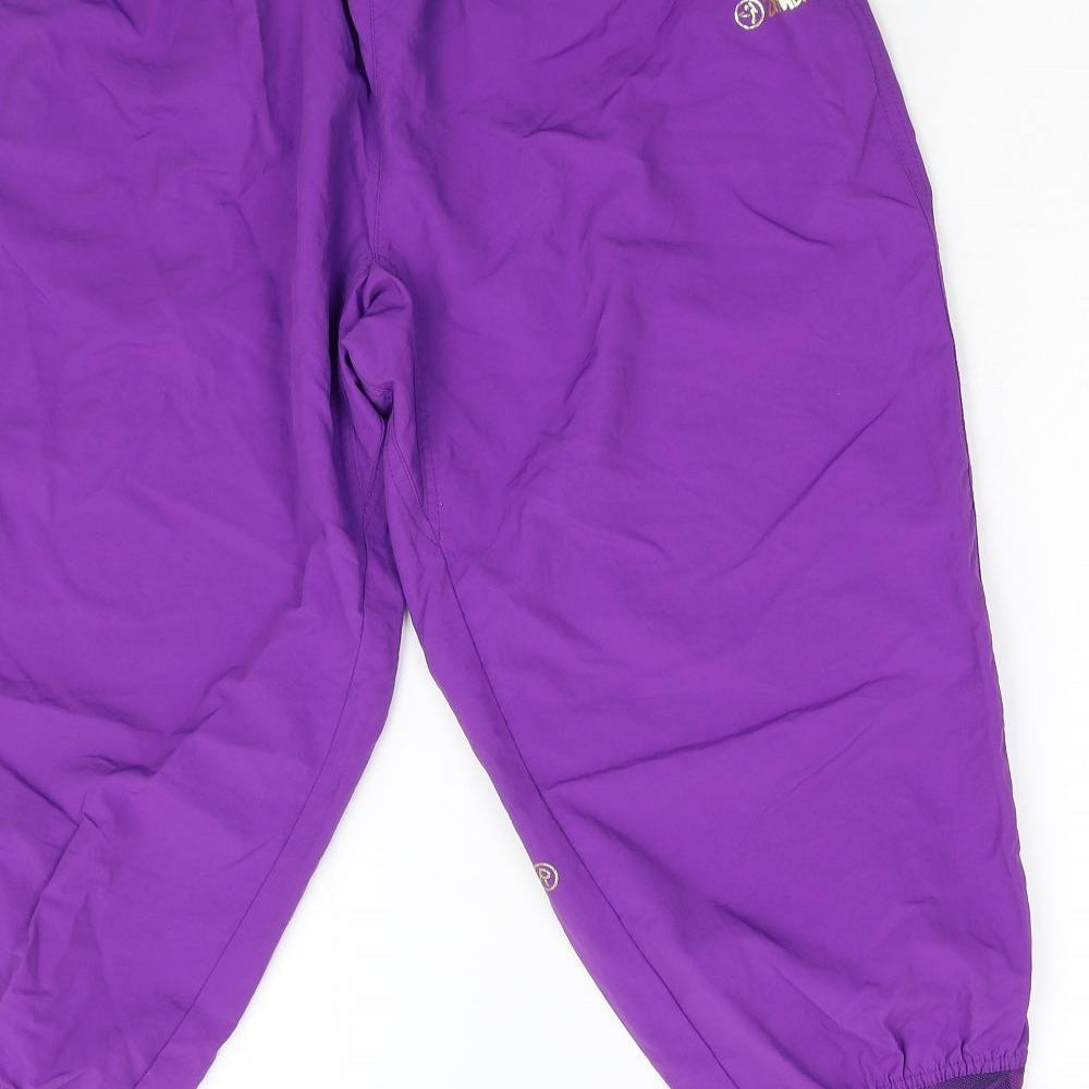 Zunba Womens Purple Cropped Trousers Size L L22 in - Zumba