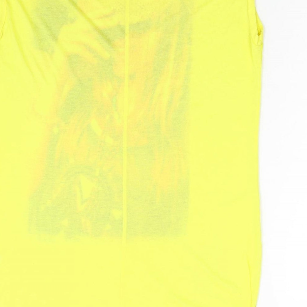 Brave Soul Womens Yellow Basic T-Shirt Size L