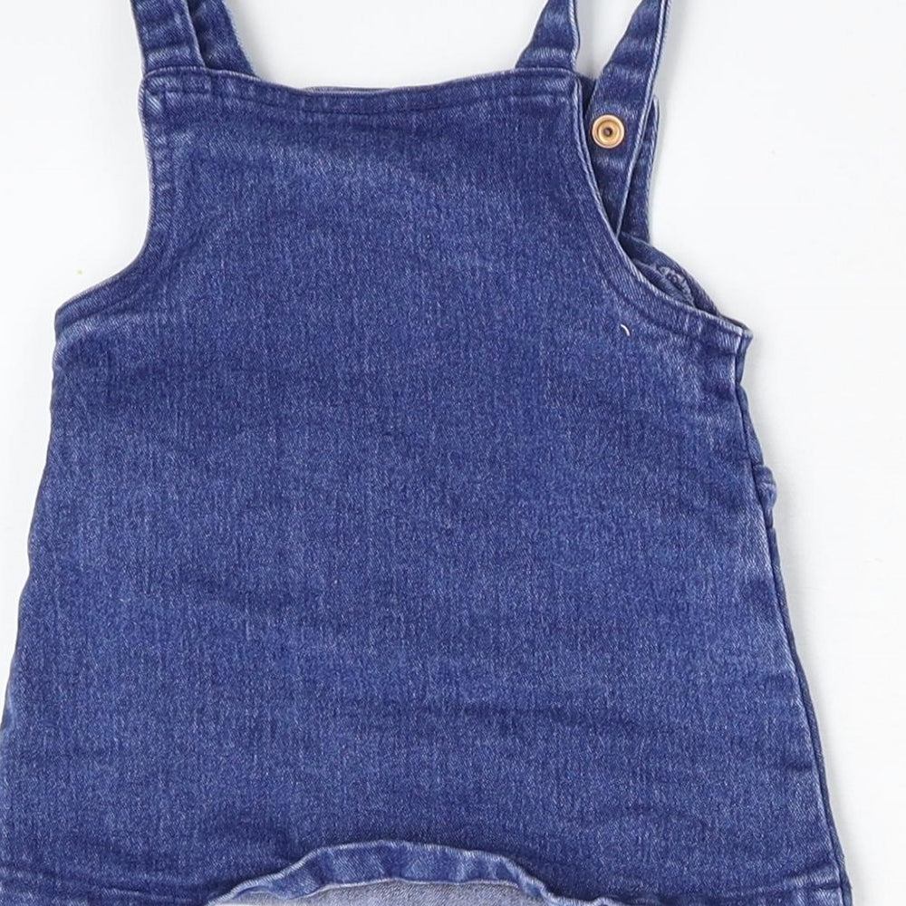 Primark Girls Black Damask Pinafore/Dungaree Dress Size 3-6 Months