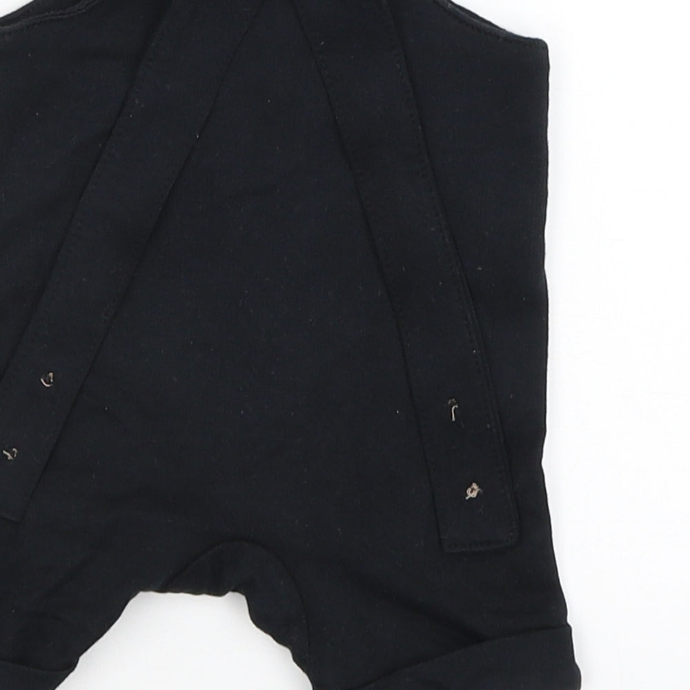 F&F Boys Black Dungaree One-Piece Size 0-3 Months
