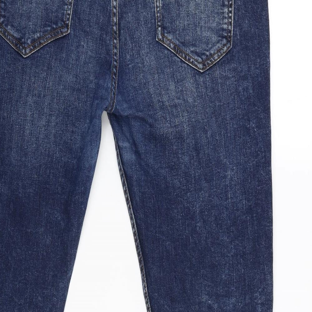 Denim & Co. Womens Blue Straight Jeans Size 36 L29 in