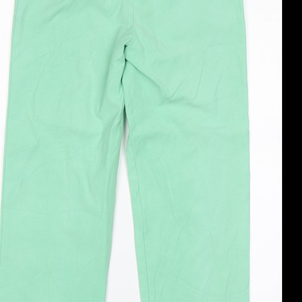 Marks & Spencer Womens Green Chino Trousers Size 8 L22 in
