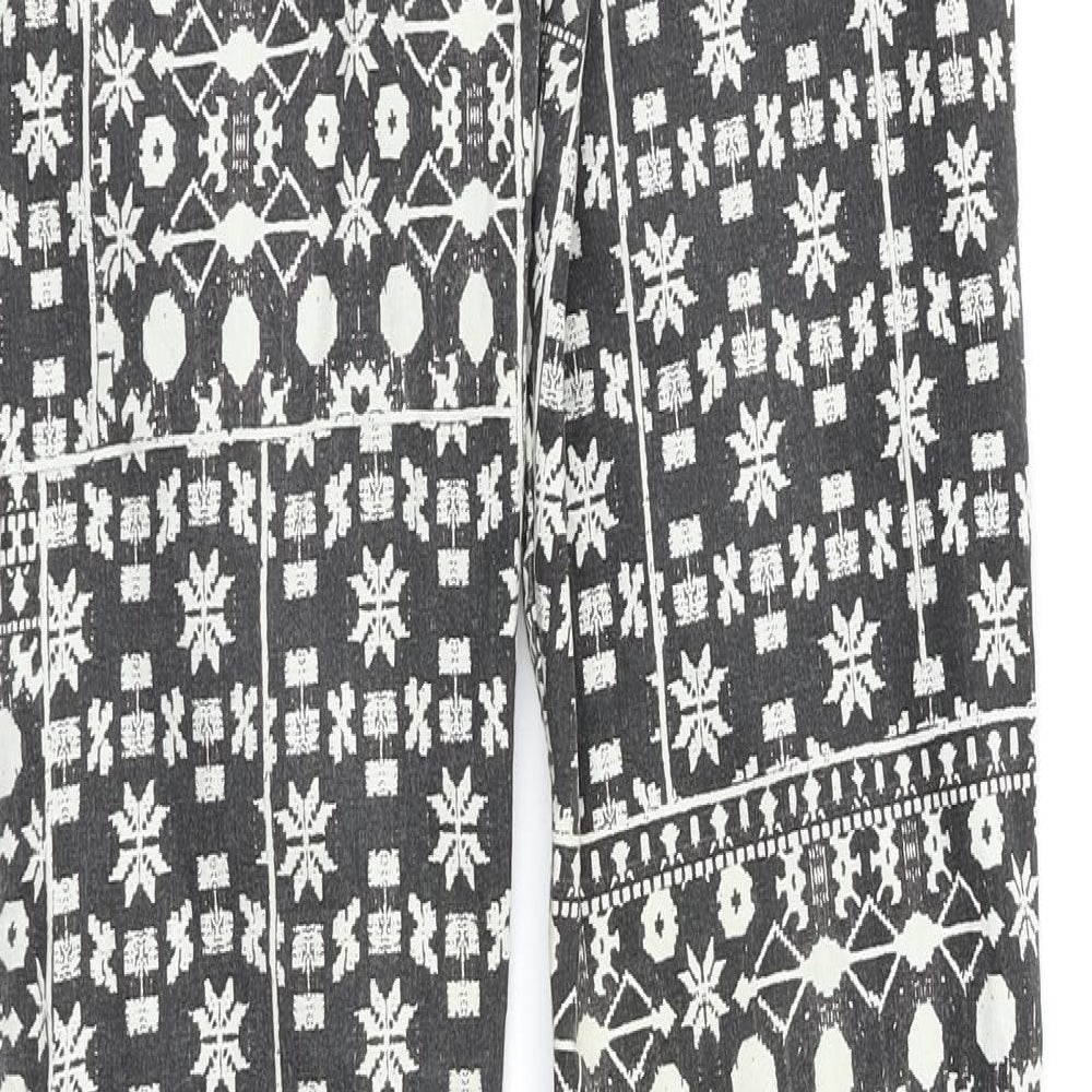 H&M Womens Multicoloured Geometric Jegging Jeans Size 10 L29 in