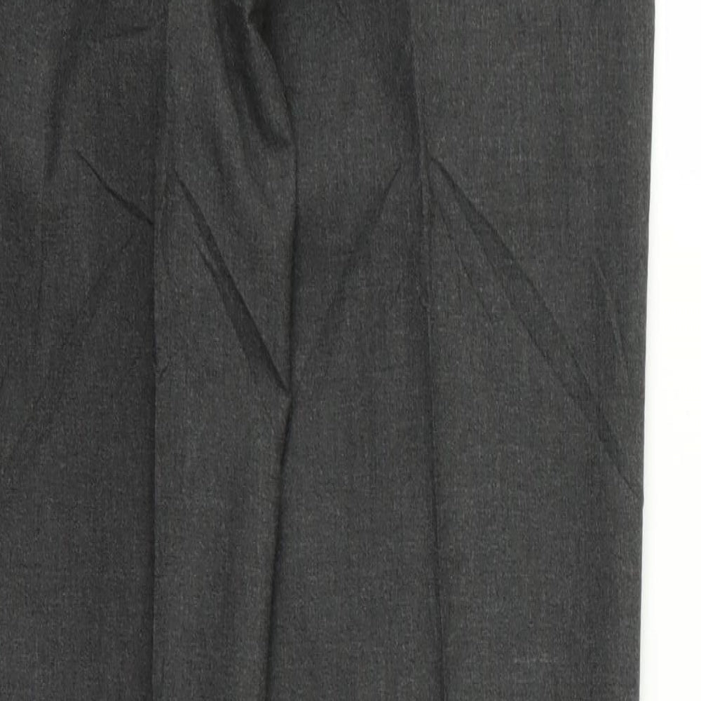 Preworn Womens Grey Rayon Trousers Size 34 L28 in