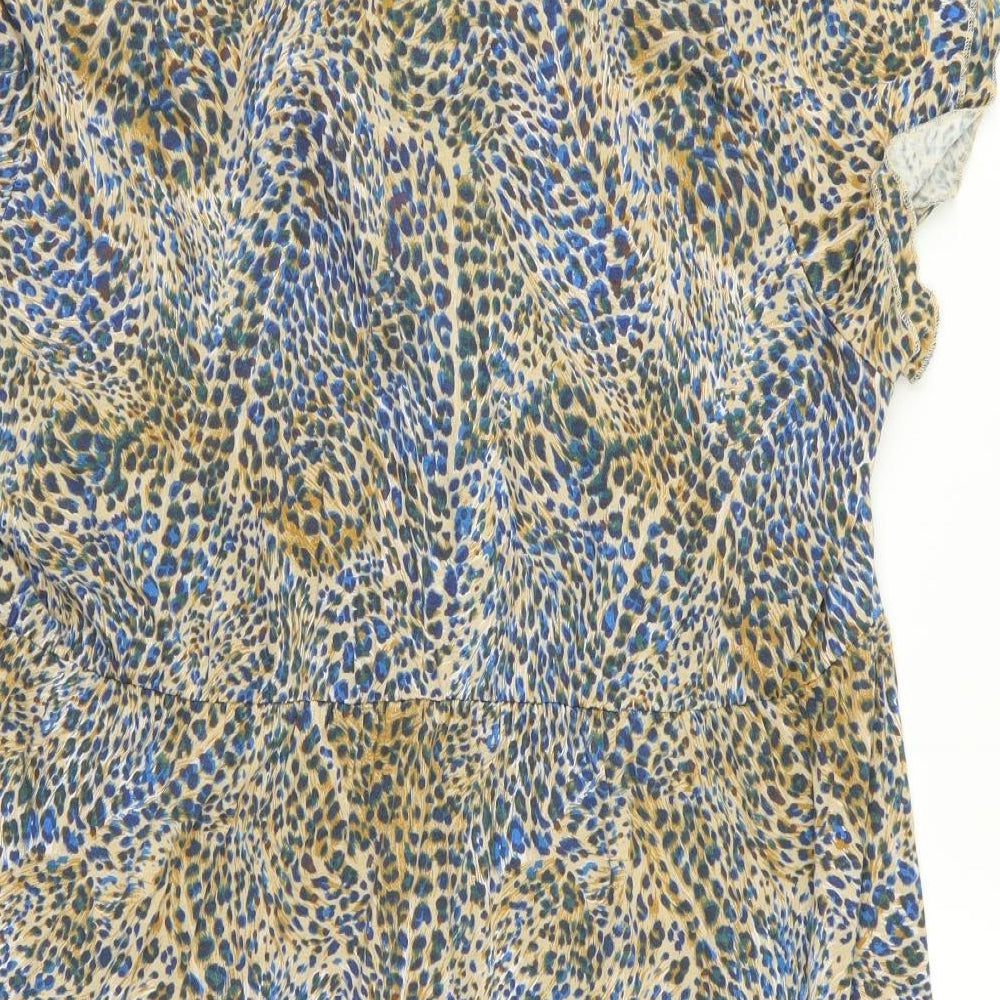 Simply Be Womens Multicoloured Animal Print Basic Blouse Size M