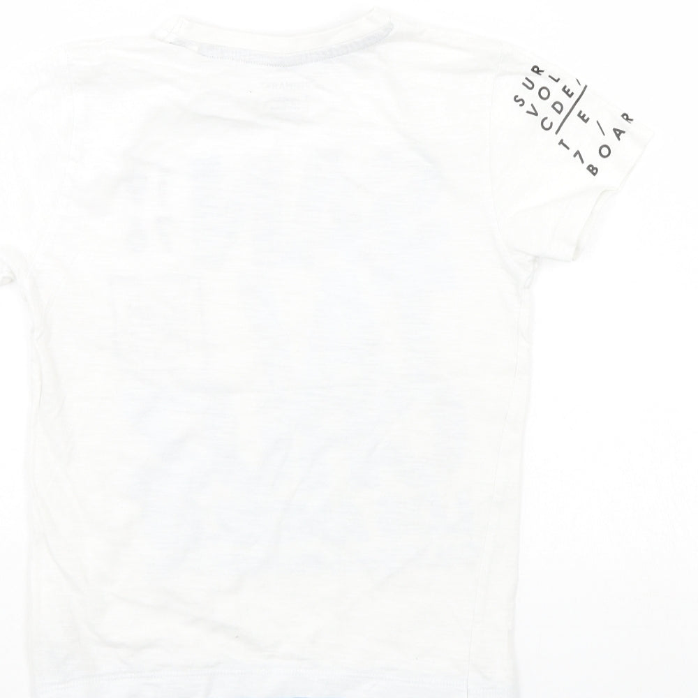 Primark Boys White Basic T-Shirt Size 5-6 Years