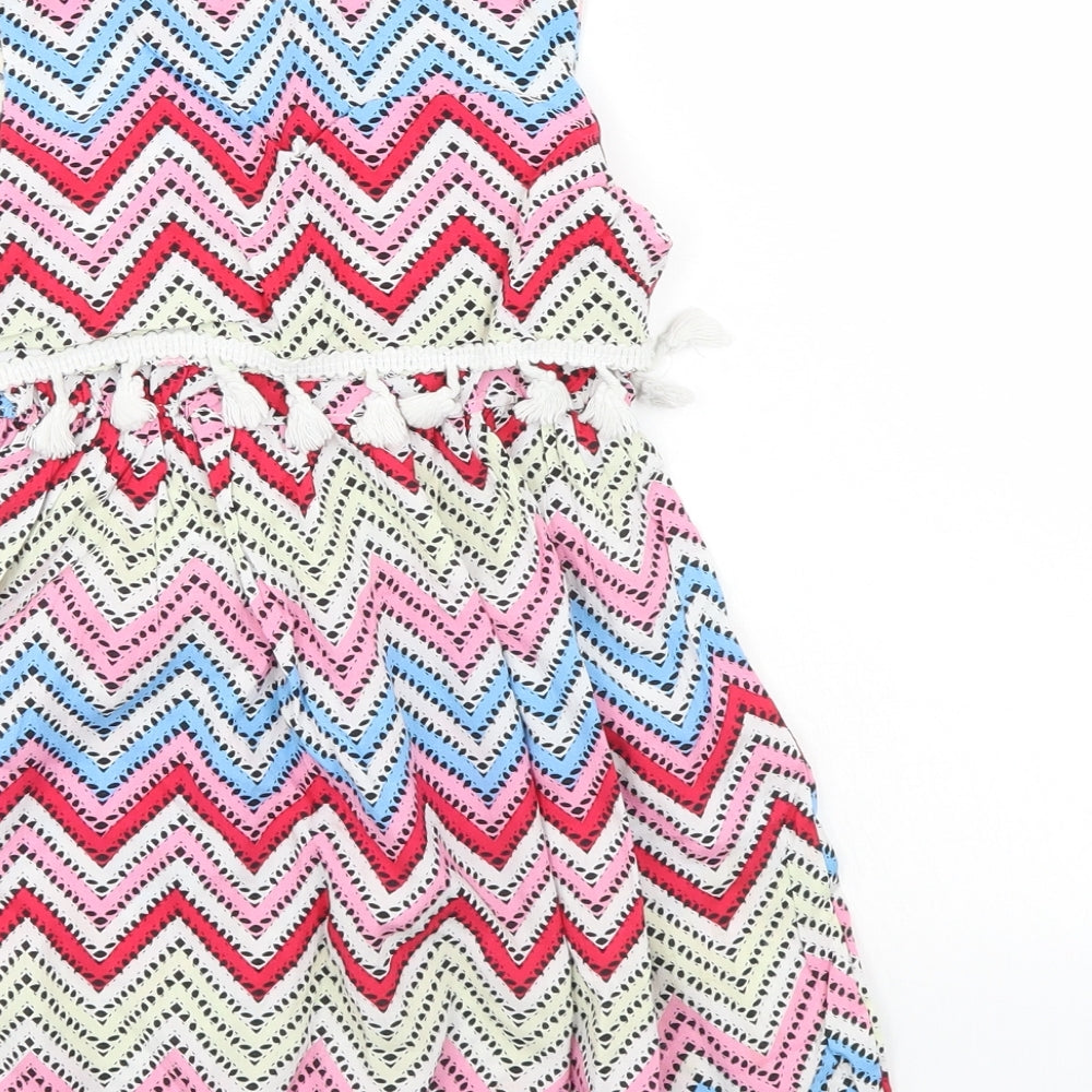 Preworn Girls Multicoloured Striped A-Line
