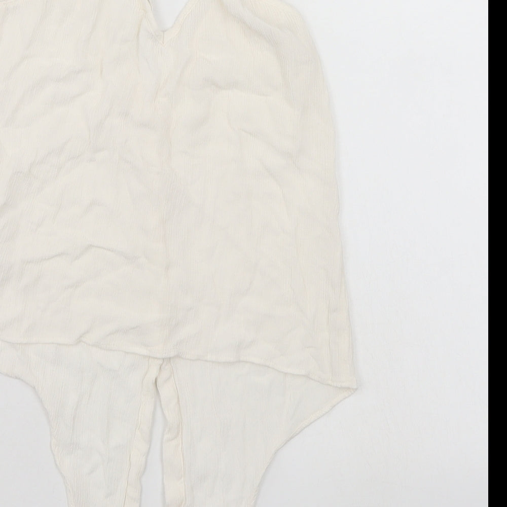 H&M Womens White Basic Blouse Size S