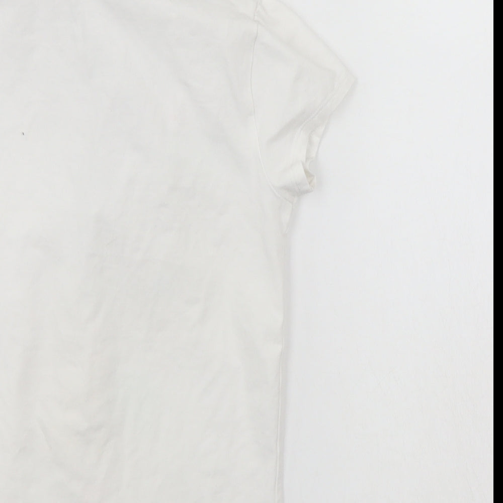George Girls White Basic T-Shirt Size 7-8 Years - BBC children in need