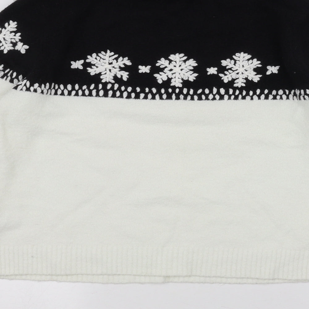 Evie Womens White Pullover Jumper Size 14