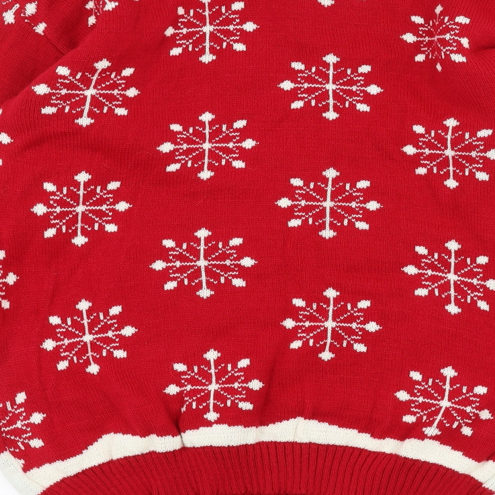 Whisper Mens Red Pullover Jumper Size M - chrismas jumper