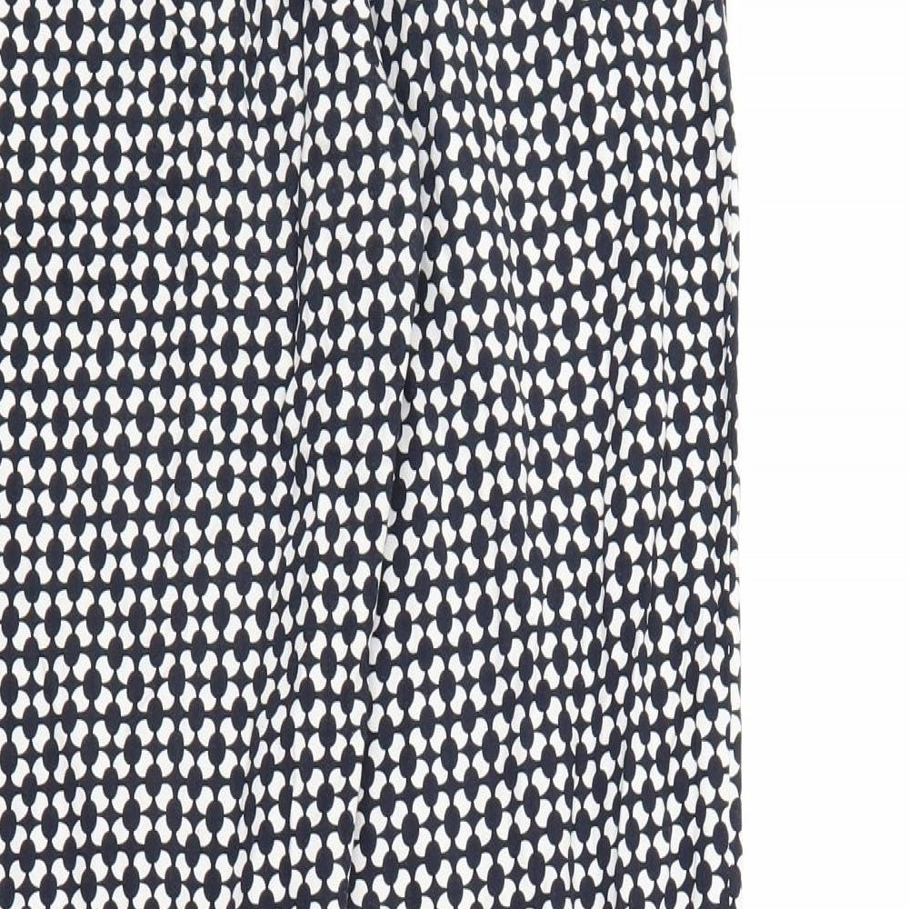 H&M Womens White Polka Dot Trousers Size 6 L26 in