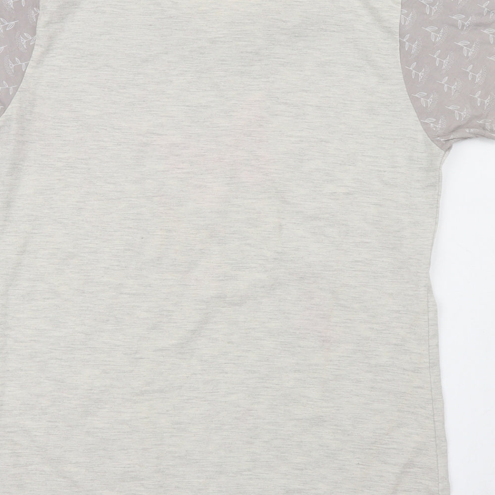 N Touch Womens Grey Basic T-Shirt Size 14 - butteflies