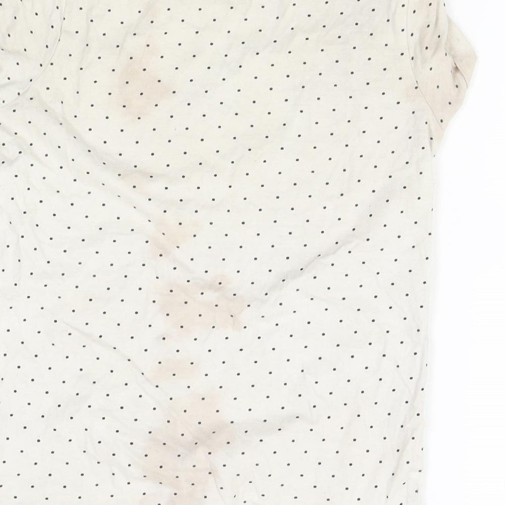 Primark Girls White Polka Dot Basic T-Shirt Size 8-9 Years - BFF