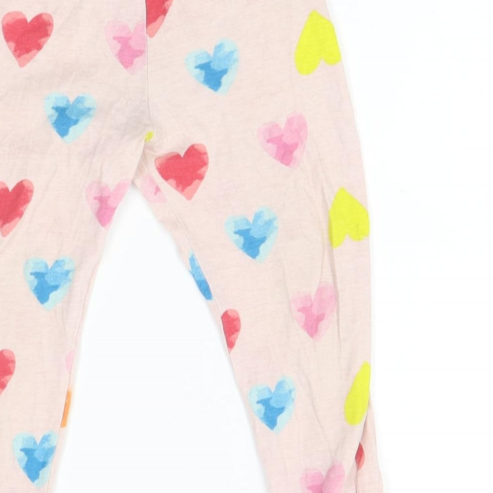 F&F Girls Pink Pyjama Pants Size 2-3 Years