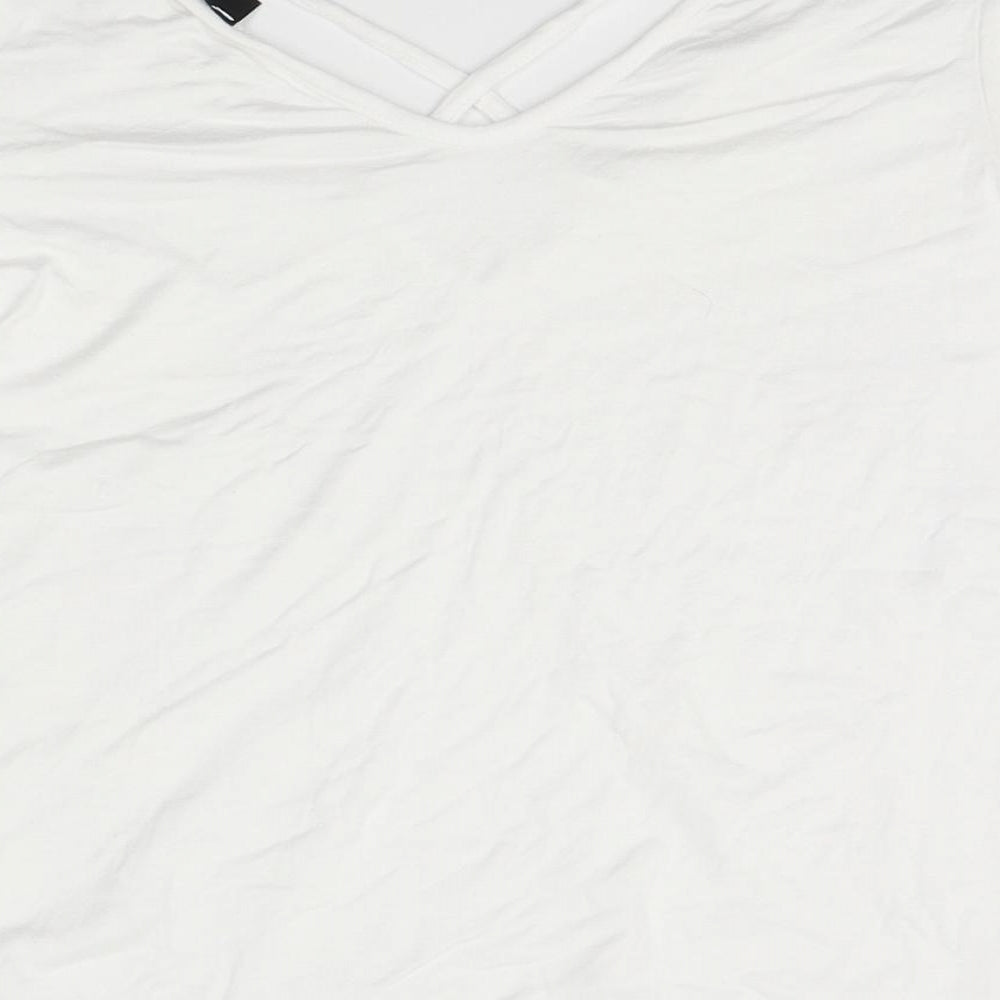 Missguided Womens White Basic Blouse Size S - strappy