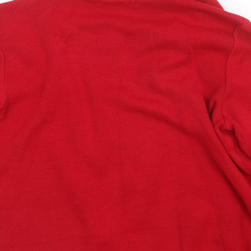 Beaumonde Womens Red Knit Cardigan Jumper Size S - Top and cardigan in one