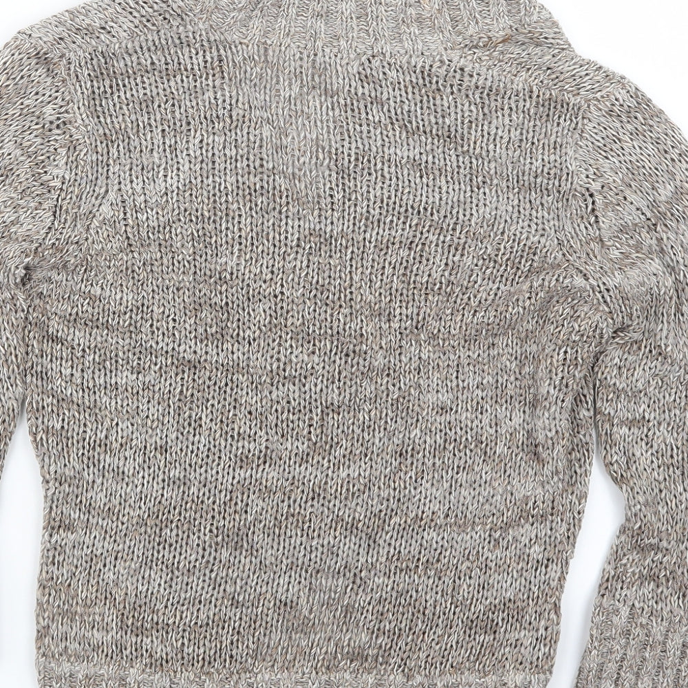 Marks and Spencer Womens Beige Knit Cardigan Jumper Size 12