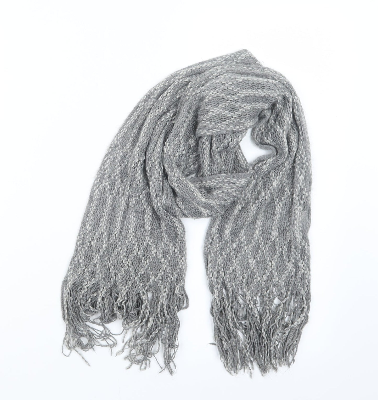 Preworn Womens Grey Knit Scarf