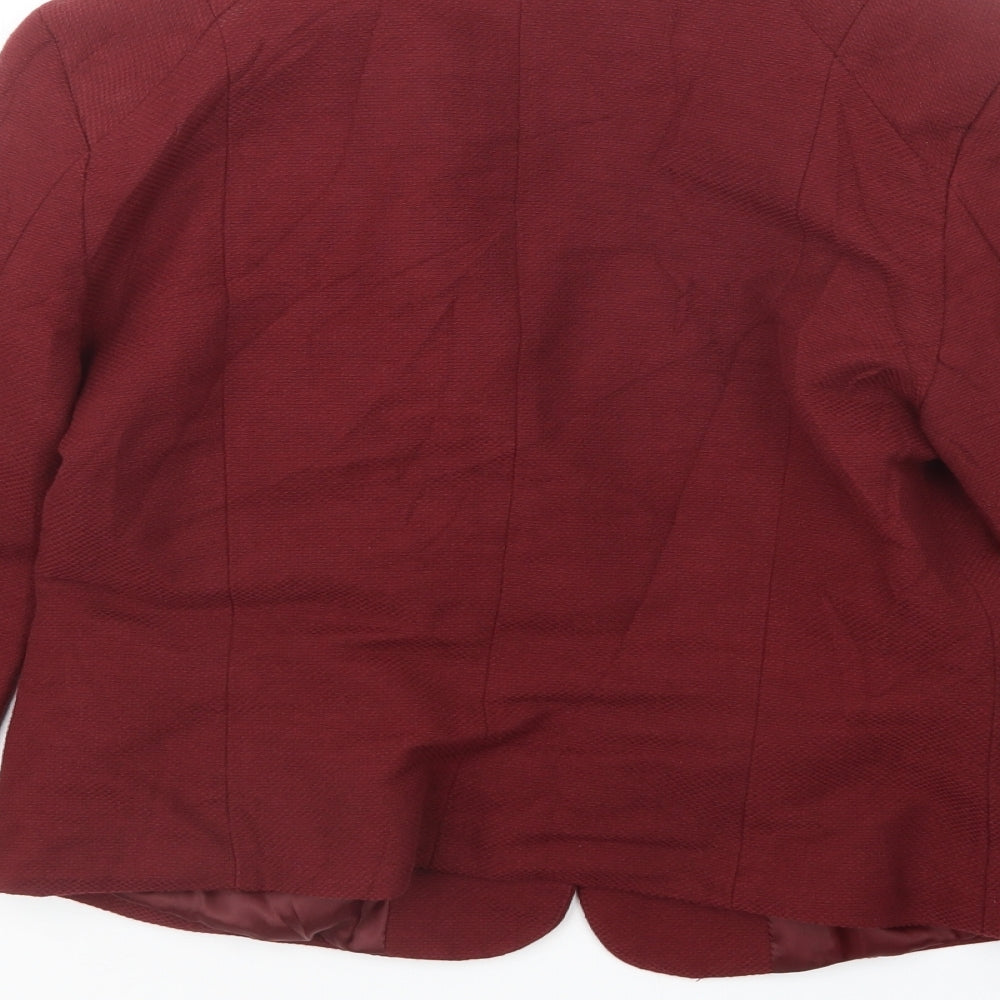 America Today Womens Red Jacket Blazer Size XL