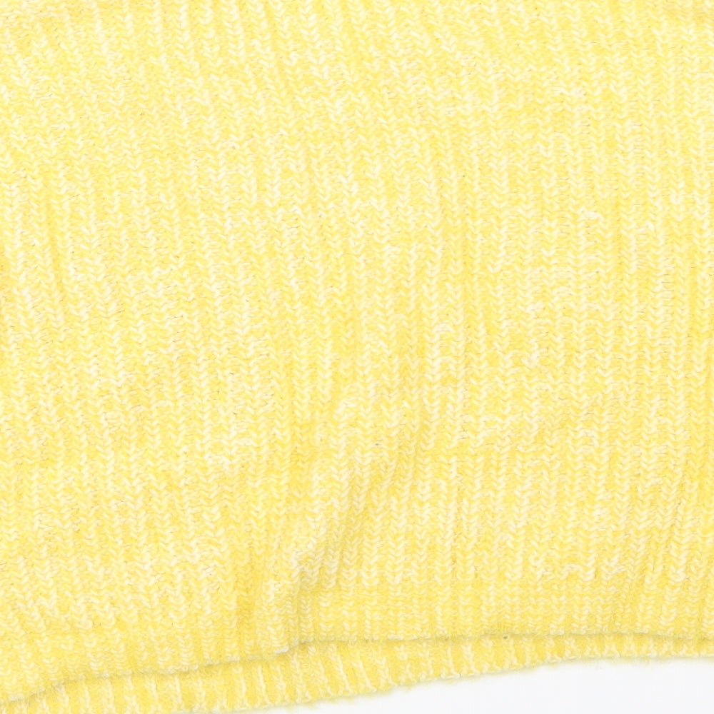 New Look Womens Yellow Knit Pullover Jumper Size M