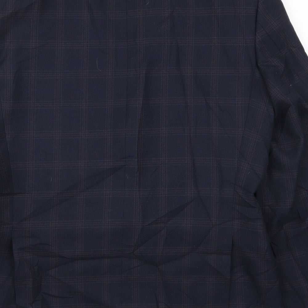 Gurteen Mens Blue Check Jacket Suit Jacket Size 40